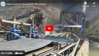 Coperchio della pressa sulla superficie del filtro della cinghia del vuoto